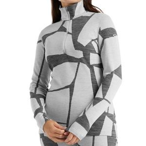 Women's Merino 250 Vertex Long Sleeve Half Zip Thermal Top Fractured Landscapes